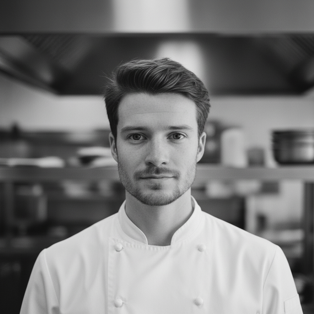 Gemini Portrait — Chef étoilé B&W