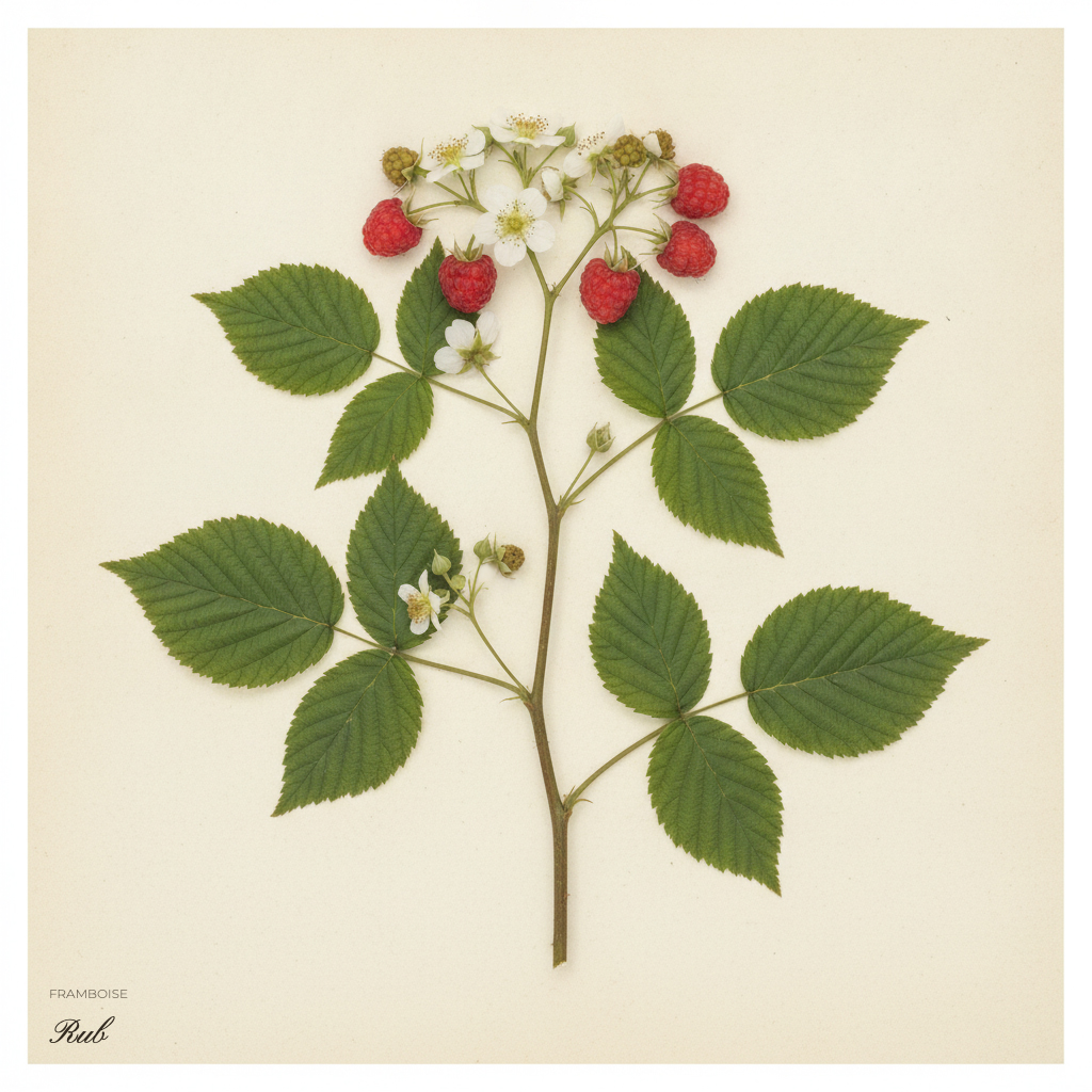 Rubus idaeus — floraison