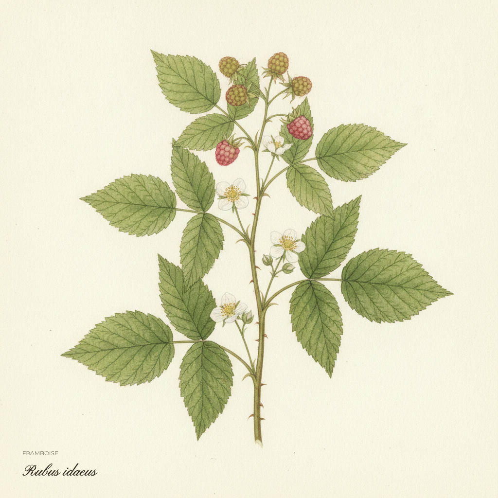 Rubus idaeus — grappe