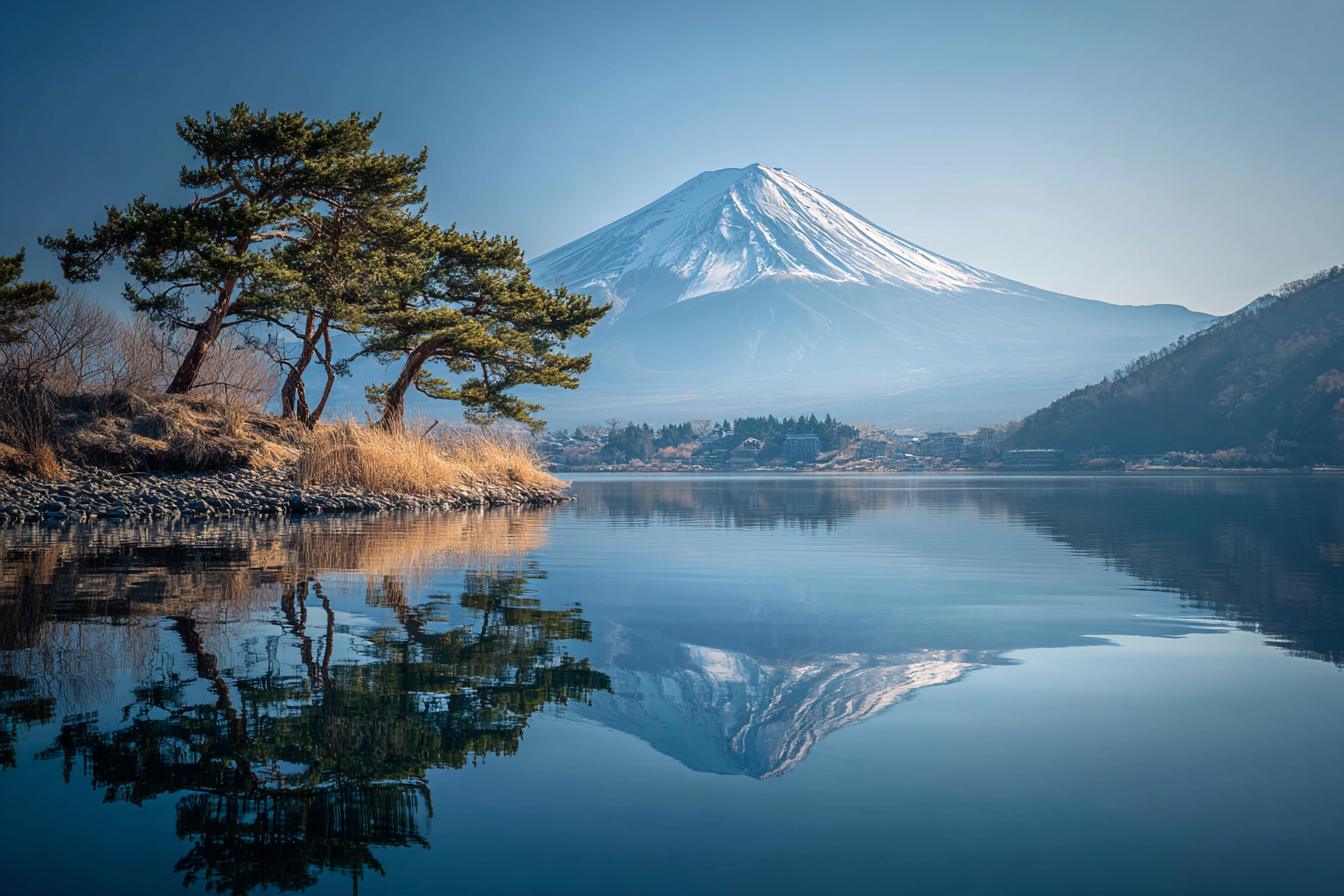 Mont Fuji réflexion dans le lac