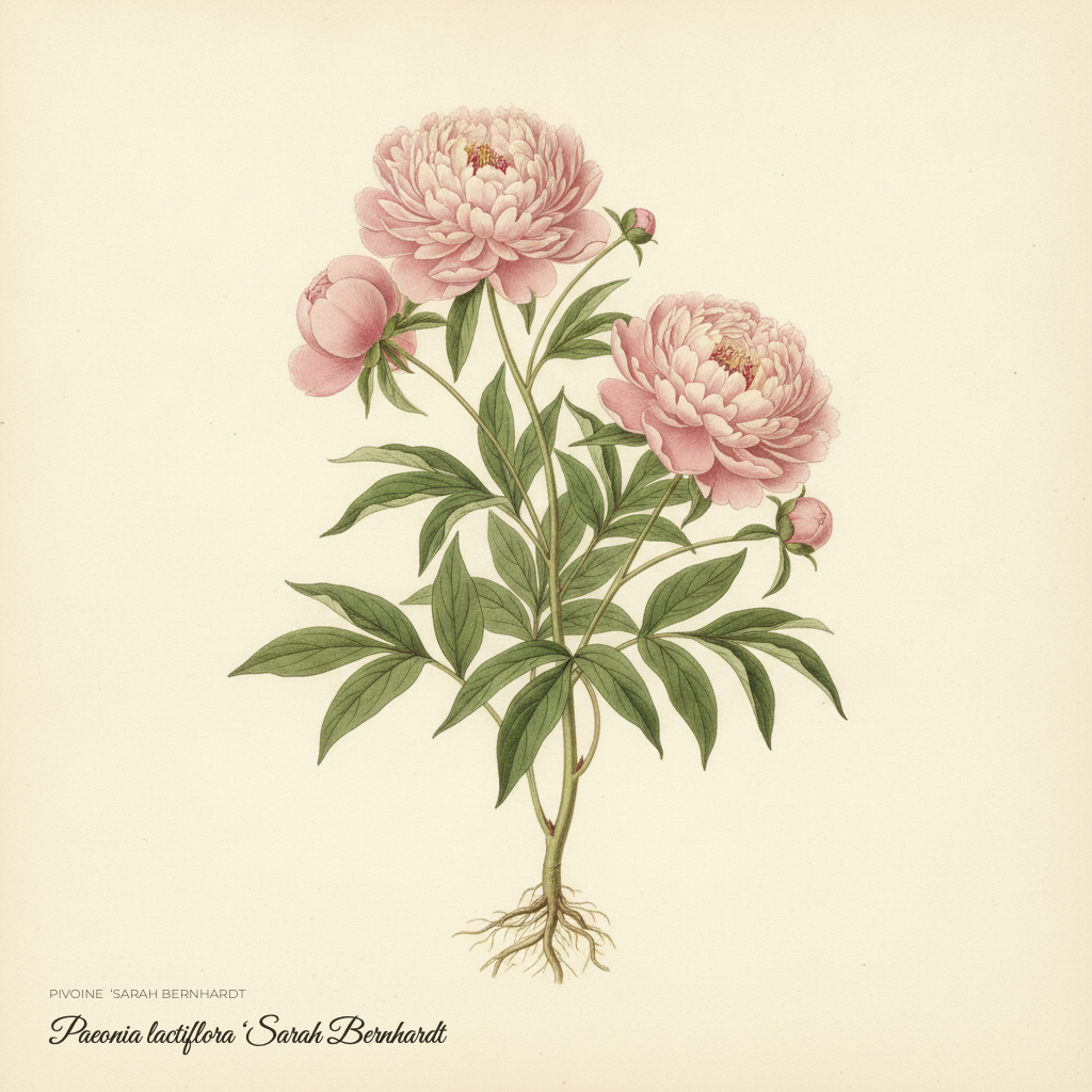 THE HERBARIUM — Planche botanique Paeonia