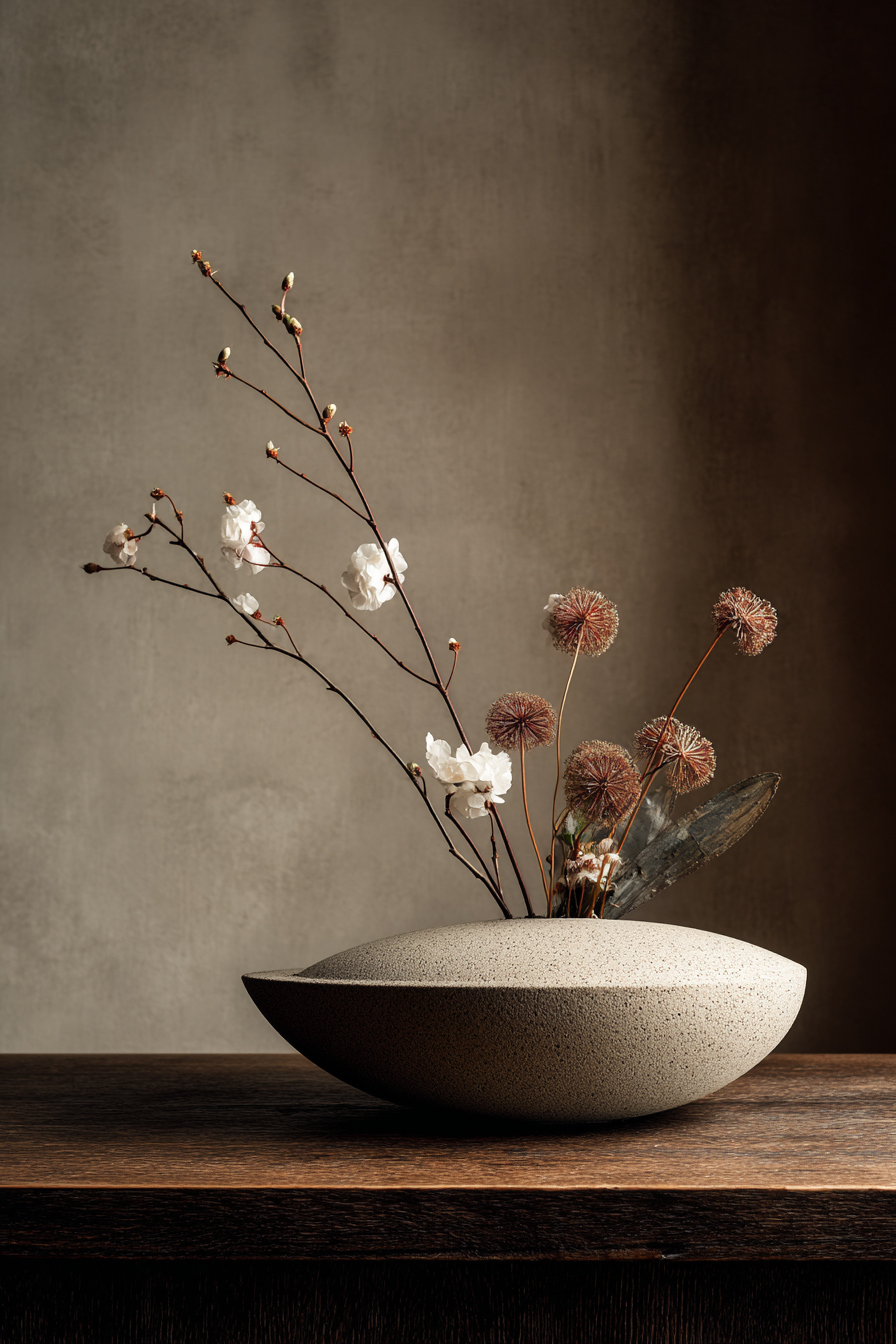Moribana · Wabi-Sabi · Bol plat céramique