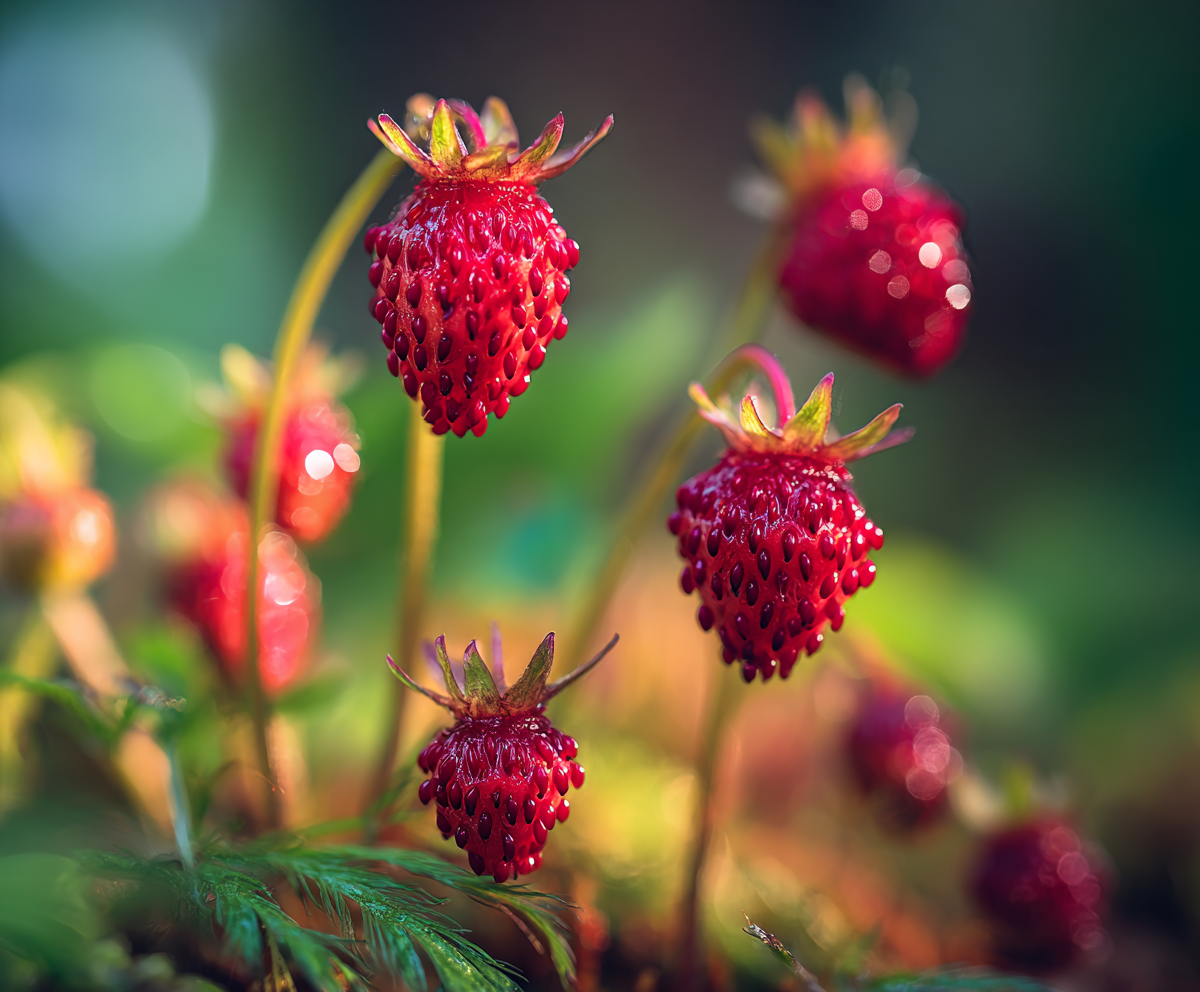 Fraises des bois — macro nature