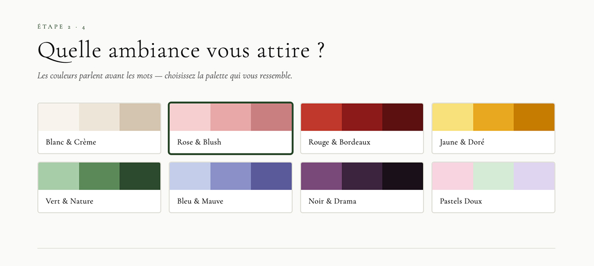 MON ATELIER — Ambiance & palette