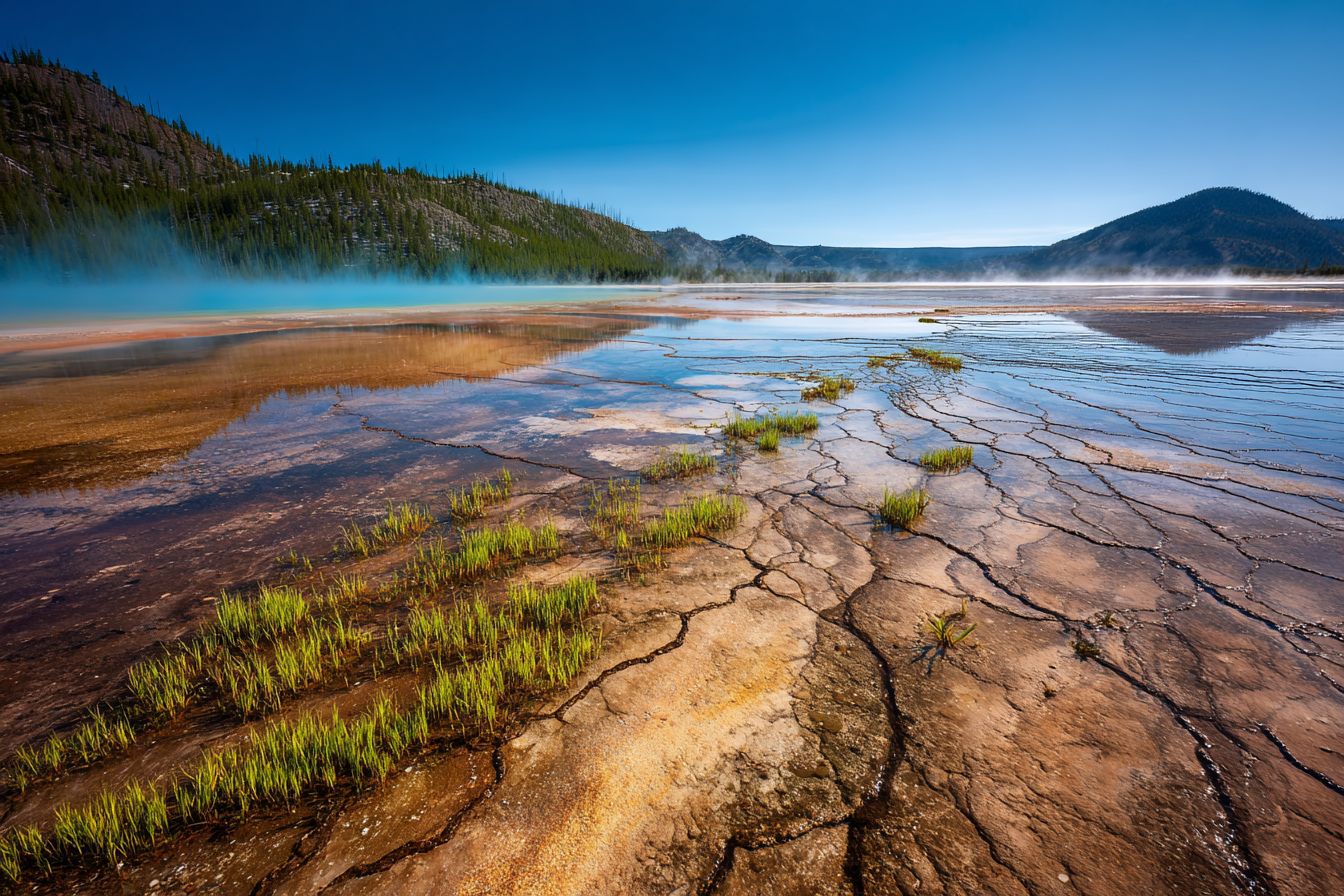 Yellowstone — Grand Prismatic Springs — couleurs minérales