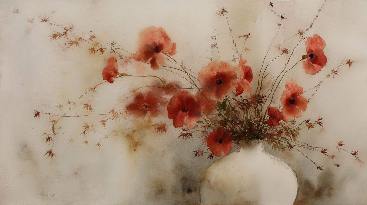 Photo → Tableau — interprétation aquarelle