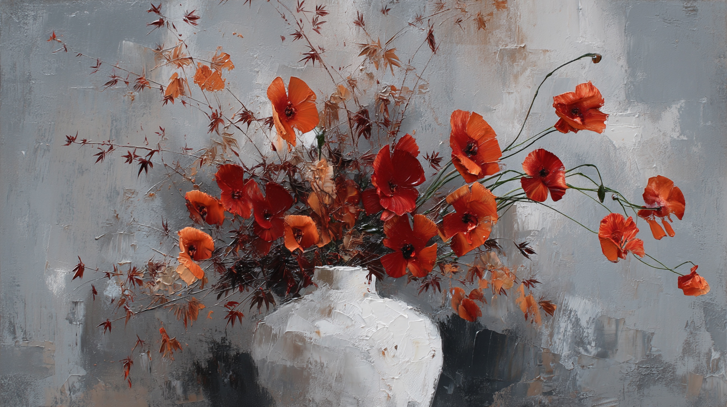 Photo → Tableau — interprétation peinture au couteau