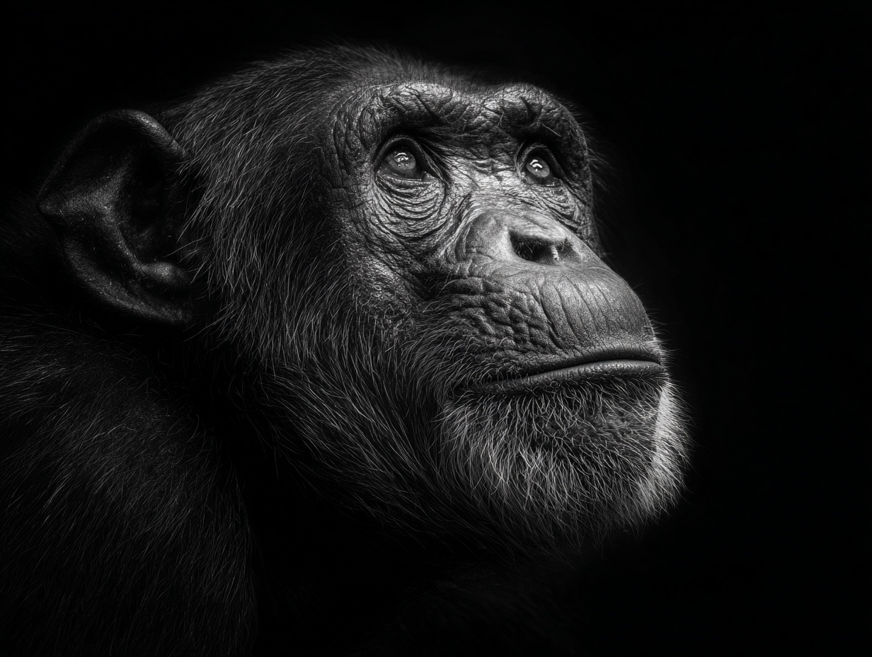 Chimpanzé N&B Nick Brandt