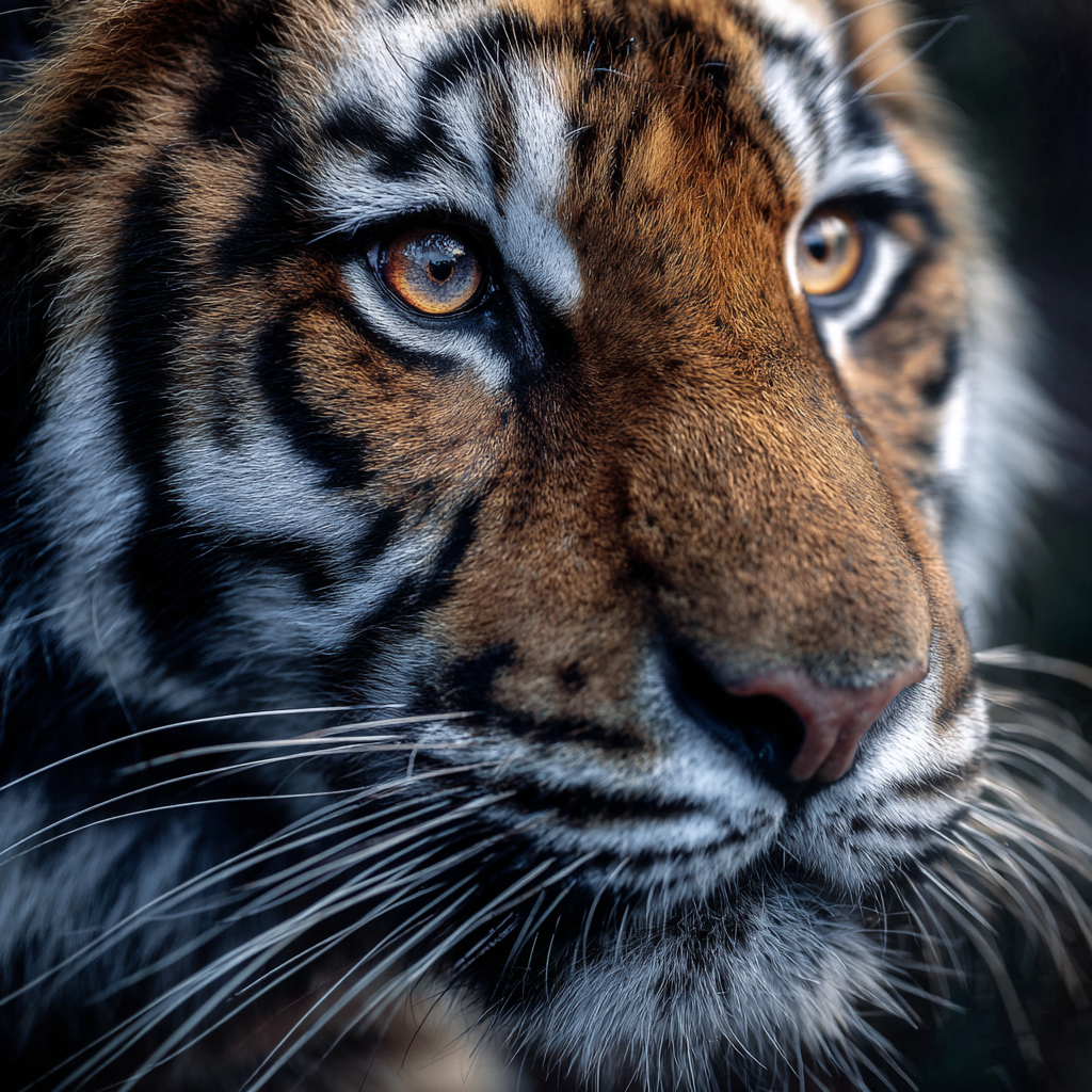 Portrait serré tigre