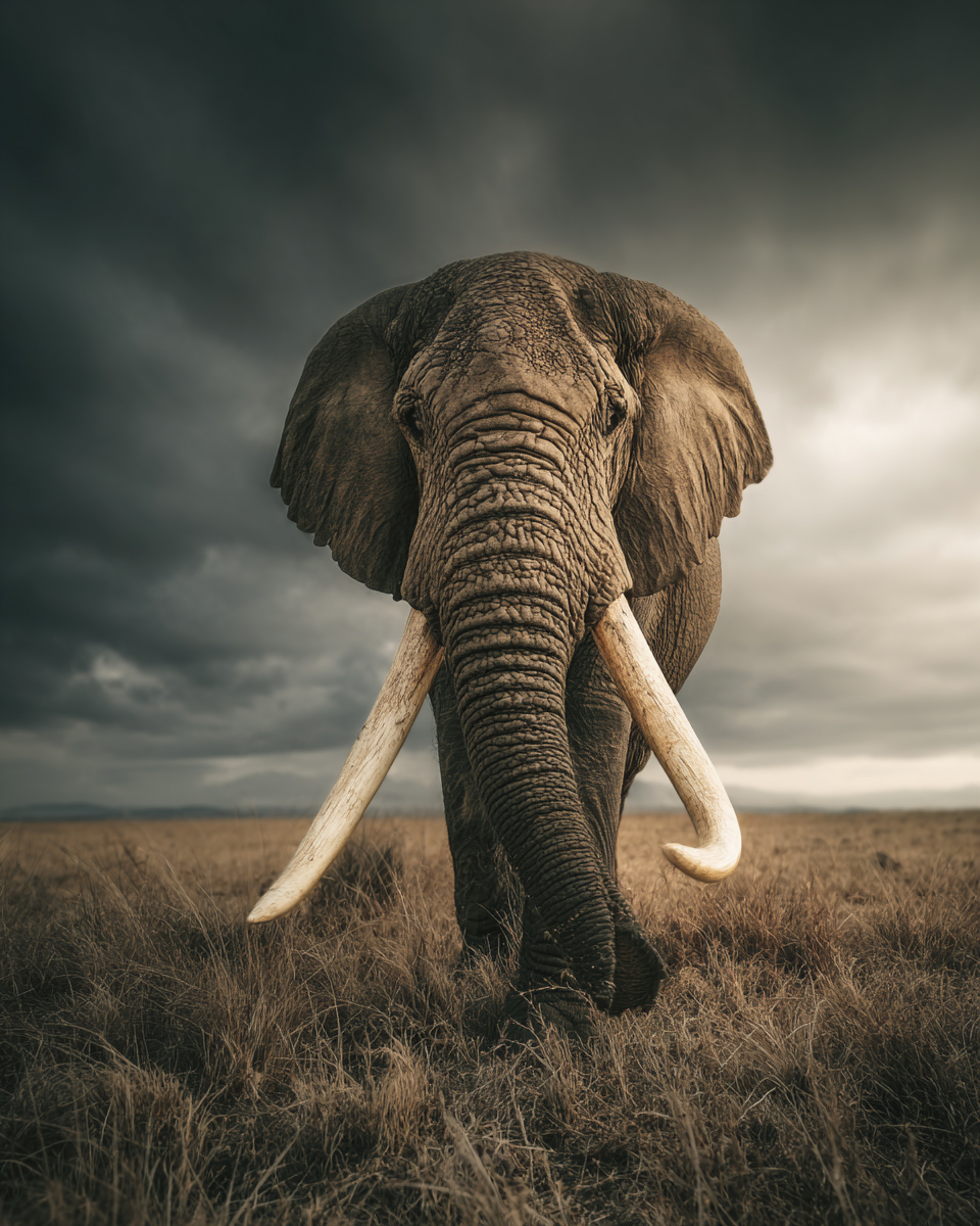Nick Brandt B&W — grand mammifère africain portrait