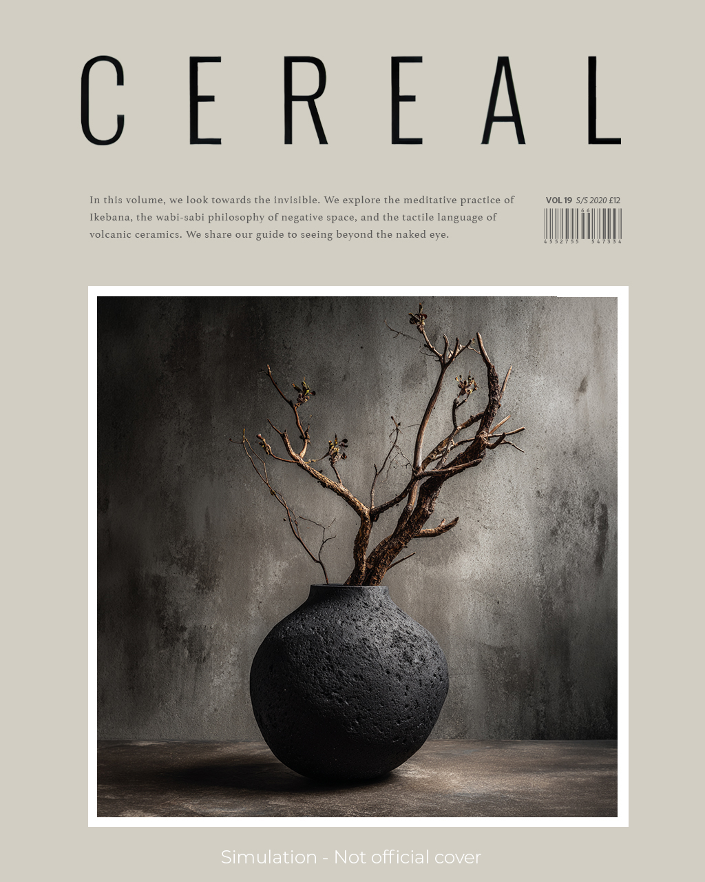 couverture Cereal · cadrage composition complète · THE DARKROOM Cover Composer