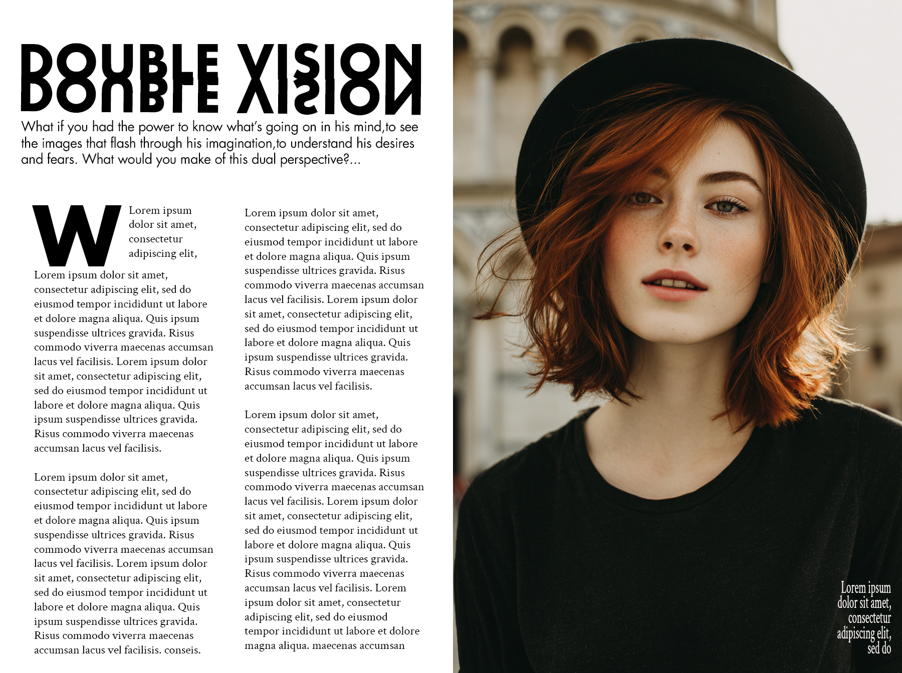 Mise en page éditoriale — lookbook ou portfolio